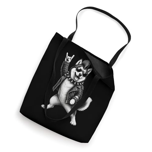 Bolsa Tote para amantes de perros Husky Punk Rock miniatura 2