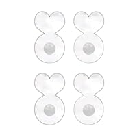 Suporte De Brincos Pesados Orelhas Rasgadas Kit 4un Acrílico e Silicone (Transparente)