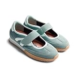 Gioseppo Chadron - Bailarinas Deportivas con Satén y Piel Serraje, Correa Ajustable, Color Verde, Talla 38