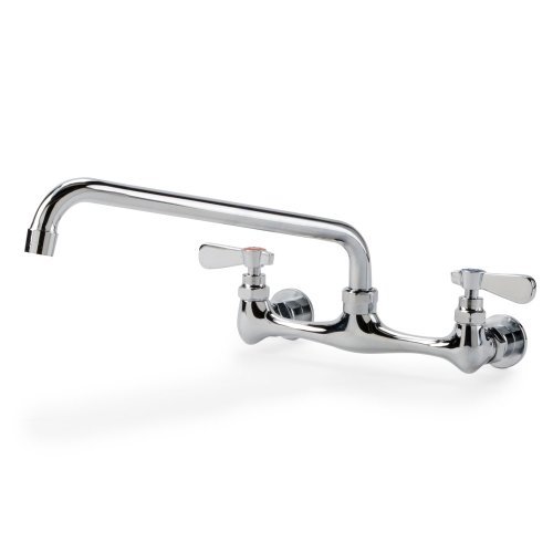 Commercial Kitchen Restaurant Faucet 8 Center Splash-mount Faucet w/ 12 Spout by L&J Import