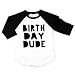 Bump and Beyond Designs Boy Birthday Shirt Kids Birthday Dude Shirt (12-18 Months, Black)