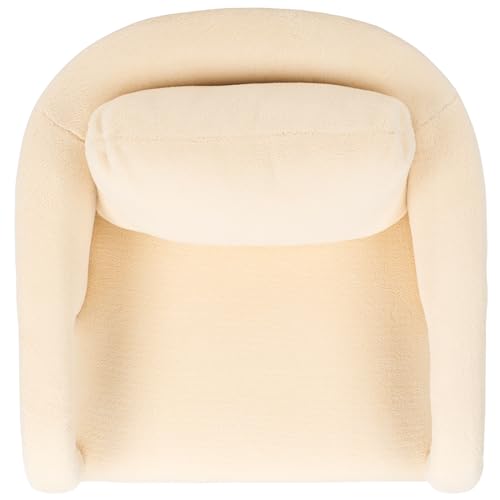 Sillón Plegable Tela Peluche Crema miniatura 6