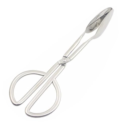 Ipetboom Pince à Salade Et Pince à Pain En Acier Inoxydable Robuste, Design Ciseaux Double Face Feuille, Usage Polyvalent Pour Barbecue, Restaurant Et Maison