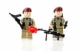 Collectible Battle Brick British SAS WW2 Soldiers Custom Minifigures | Genuine Military Minifig | Printed in The USA | 1.6 Inches Tall | Great Gift for Ages 8+ to Adult AFOL