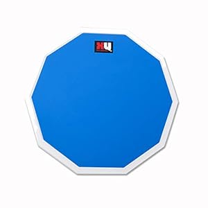 QLTY Drum Practice Pad 12 Inch,Rubber Dumb Drum Pad Mute Snare Drum Pad Stille Praktijk,Met Opvouwbare RVS Snare Drum…
