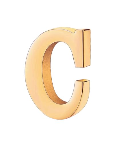 Image of vmcoatdu A-Z Initial Pins 26 Letters Pins 18K Gold Plated and Silver Tone Metal Brooch Breastpin Badge
