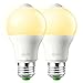 Motion Sensor Light Bulb Dusk to Dawn LED Light Bulbs 9W A19 PIR Built-in IR 60W Equivalent Bright 810 Lumens E26 Base Warm White Bulbs(2 Packs)