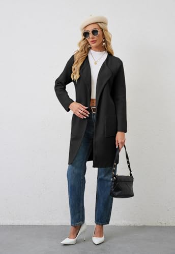 Image of Alaster Queen Women's Open Front Knit Long Fall Sweater Cardigan Coatigan