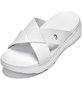 CALTO Men's Invisible Height Increasing Elevator Shoes - White/Matte White Ultra Light-Weight Sli...