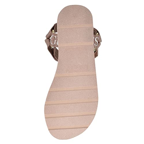 Guess Women's Avin Wedge Sandal, Rose Gold, 7.5 #TOP4