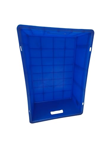 Image of ARISTO Portable and Stackable Plastic Storage Container Box Crate 64200 CH designed for multipurpose storage Blue