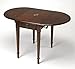 HomeRoots Dark Brown Poplar Hardwood Solids, veneers Glenview Plantation Cherry Pembroke Table
