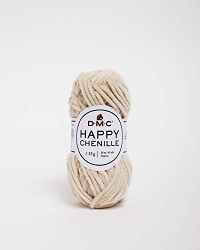 DMC - Happy chenille - Fil pour tricot et crochet (taille 3 mm) | Amigurumis - Effet velour | Certifié Oeko-Tex standard 100 | 15 g - 38 m | 25 coloris