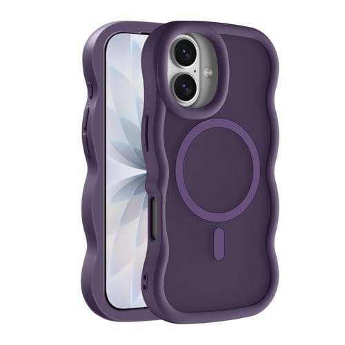 HeeNia iPhone 17 ケース MagSafe対応 耐衝撃 半透明 アイフォン17 ケース マグネット搭載 iPhone17カバー 軽量 波形 薄型 マット感 指紋防止 滑り止め 軽薄型 PC背面TPUバンパー 黄変防止 米軍MIL規格 ストラッ