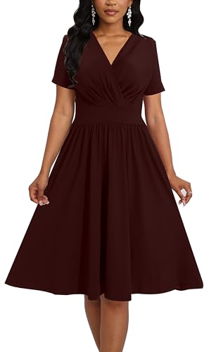 Image of DinyIn Women's 2025 Summer Short Sleeve Casual Dresses