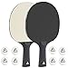 JOOLA Set da ping pong Colorato, composto da 2 racchette da ping pong 8 palline da ping pong ideali per famiglie e sport ricreativi, colore: nero/bianco, taglia unica