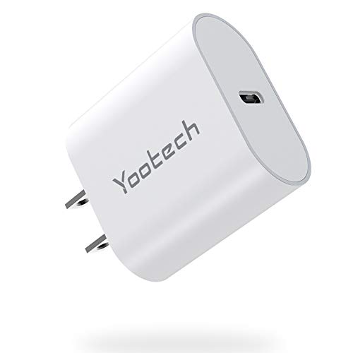 Yootech Compatible with iPhone Charger, 20W PD USB C Power Adapter, USB C Fast Charger for iPhone 12/12 Mini/12 Pro/12 Pro Max/MagSafe,Compact Type C Wall Charger for Galaxy,Pixel,iPad Pro,AirPods Pro