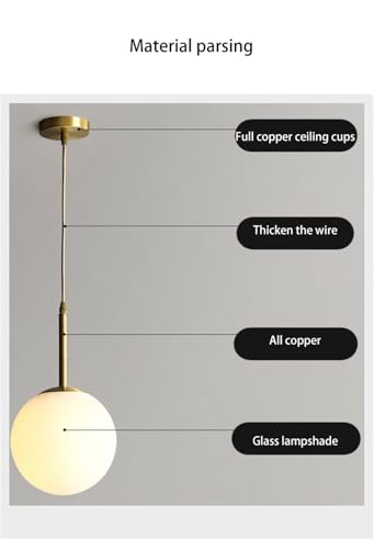 Lámpara de suspensión de cristal Chaner, diseño interior elegante 5