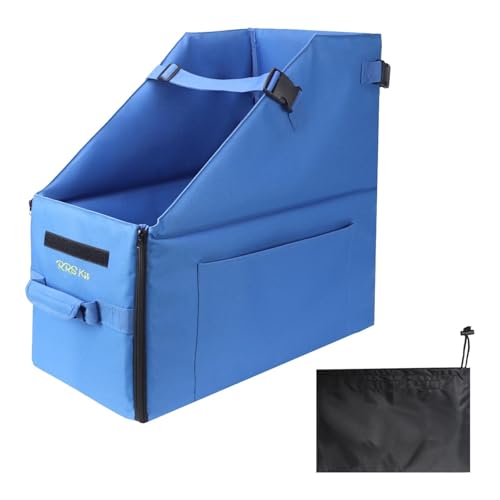 Colaxi Folding Bike Storage Box Travel Case Zipper Portable Carrier with Carry Handle Bicycle Organizer for 14-16inch Foldable Bikes, Blue