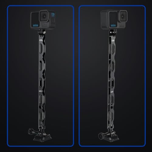 Bras d'extension pour GoPro rigide et durable accessoire de fixation noir 30 cm - 2
