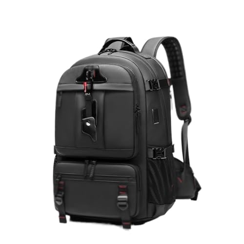 Sac à dos d'affaires en tissu Oxford noir pour ordinateur portable et déplacements urbains