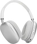 HechoVinen Wireless Over Ear Headphones,Noise Canceling Bluetooth Headphones,12H Playtime,Foldable,Soft Earmuffs for iPhone,Android,Laptops,PC,TV (White)