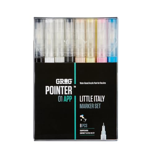 Art graffiti Aqua Pro Grog Pointer 01 APP set de marqueurs 1mm peinture acrylique feutre dessin rond