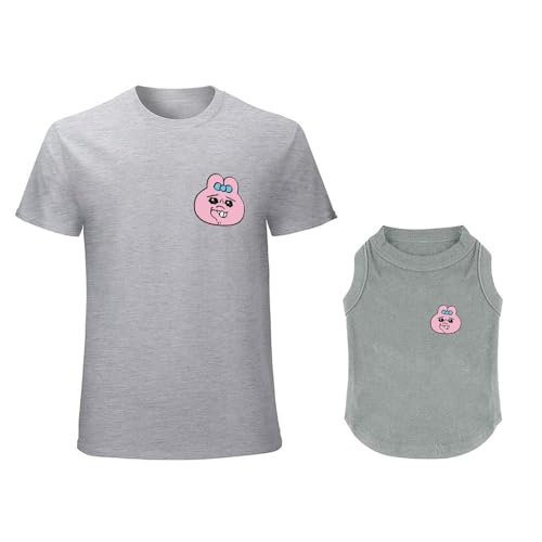 犬の服 タンクトップTシャツ おぱんちゅうさぎ ベスト スポーツ服 洋服 パジャマ カップ ル服 上着 春夏服 小中大型犬服猫服 脱毛保護 日焼き防ぐ 虫除け お散歩 記念撮影 犬用コスチューム (グレー/S)