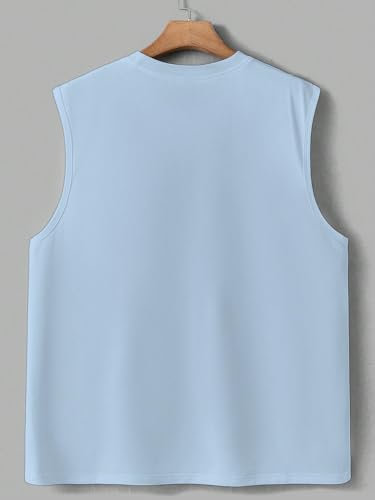 Image of Polycotton Tank Tops for Men - Sleeveless Round Neck T-Shirts | Comfortable Gym & Casual Wear Vest (Pack of 2)