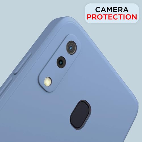 Image of Outlouders Back Cover for Samsung Galaxy A20 / A30 / M10s | Camera Protection | Durable Soft Matte Silicone Bumper Case (Aqua Blue)