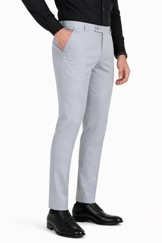 Image of Formal Pants for Men Office Wear - Premium Slim Fit Formal Trouser for Men, College Pant for Boys, Gents Bottom Formal wear for Office Meeting, Party, Gathering, Wedding