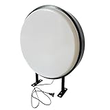 20 in (50cm) Blank Round LED Light Box Circular Advertising Lightbox Signs Supply Blank Outdoor Business Signs for Shop Pub Bar Coffee Shop (Black frame)