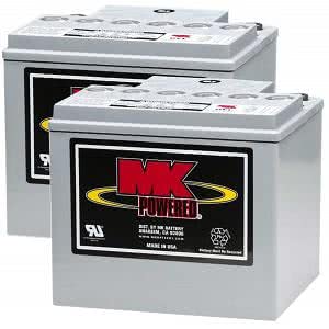 2 X MK Power Gel Mobility Scooter Batteries 12V 40Ah