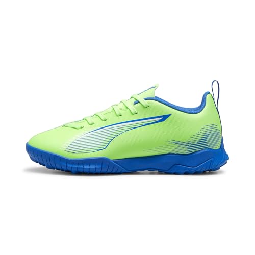 PUMA Ultra 5 Play Tt Jr voetbalschoen voor kinderen, uniseks, Groen Wit Blauw, 4 UK