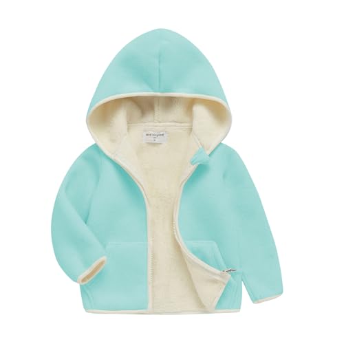 Image of Mud Kingdom Boys Girls Polar Fleece Jacket with Hood Winter Thick Warm Outerwear Funny Cartoon