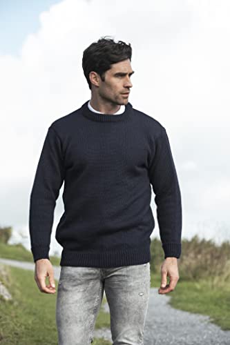 Aran Crafts Plain Crew Neck Sweater (100% Wool)2