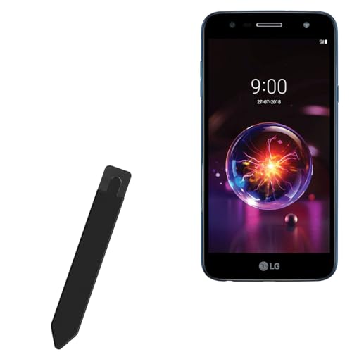 BoxWave Stylus Pouch Compatible with LG X Power 3 - Stylus PortaPouch, Pen Stylii Holder Carrier Portable Self-Adhesive - Jet Black
