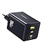 Baseus Enerfill USB C Ladegerät 100W, 3-Ports USB C Netzteil, PD Ladegerät mit PPS, GaN Schnellladegerät kompatibel mit MacBook Pro/Air, iPad, Laptop, iPhone 16 Pro Max, Galaxy S25, Pixel, Schwarz