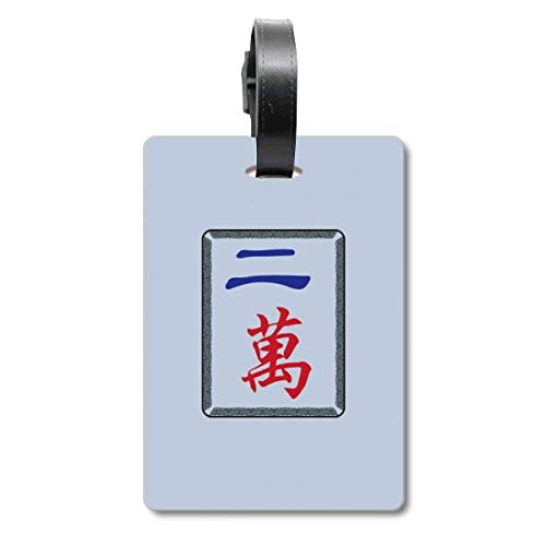 Étiquette de sac à bagages Mahjong accessoire valise voyage motif original