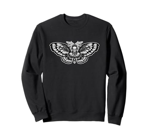 Death Head Moth Tattoo art-Inspired Symbolic Sweatshirt