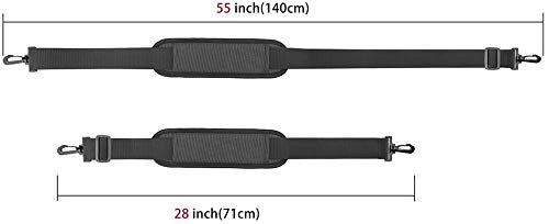 Tomtoc Universal Replacement Shoulder Strap With Adjustable Thick Pad For Bags And Luggage, Padded & Adjustable Bag Strap, Black #TOP1
