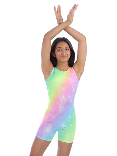 Image of IKAANYA Girls Unitard or Biketard for Gymnastics, Dance, Acrobatics or Swimming (Ages 3-15)