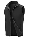 TBMPOY Men's Lightweight Softshell Vests Windproof Sleeveless Jackets Golf Outdoor Outerwear Summer Hiking...