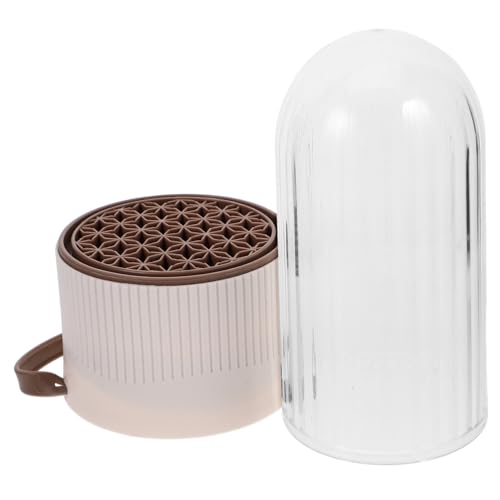 Ipetboom Silicone Makeup Brush Cleaner Box Drying Holder Storage Box Makeup Brush Cleaning Tool Storage Holder