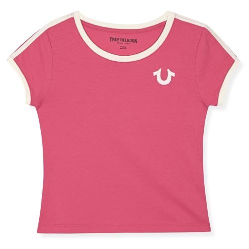 Image of True Religion Girls Short Sleeve Tee Shirt with Embelishments - Soft and Comfortable Girls T-Shirts
