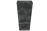 [page_title]-Artstone Pflanzgefäß Pflanzenkübel Ella, frostbeständig und leichtgewichtig, Schwarz, 35x70cm