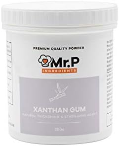 Mr.P Ingredients Xanthan Gum 250g Powder Thickener Ideal For Making Soups Sauces Gluten Free Baking Ice Cream VEGAN Vegetarian Gluten Free Halal Kosher Non-GMO (Recyclable Pot)