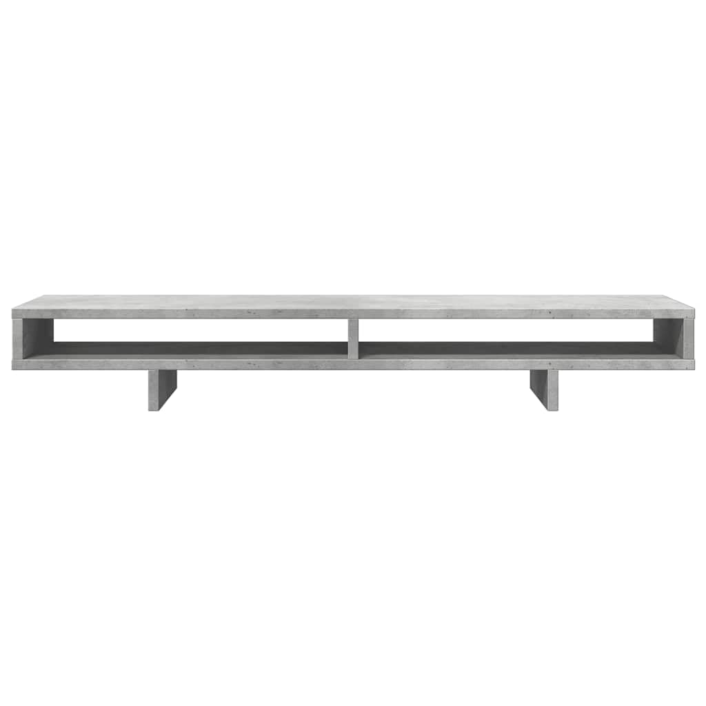 vidaXL Supporto Monitor Grigio Cemento 100x27x15cm Legno Massello Pino, Supporto per Monitor Doppio, Supporto per Monitor Regolabile, Supporto per Monitor per Computer