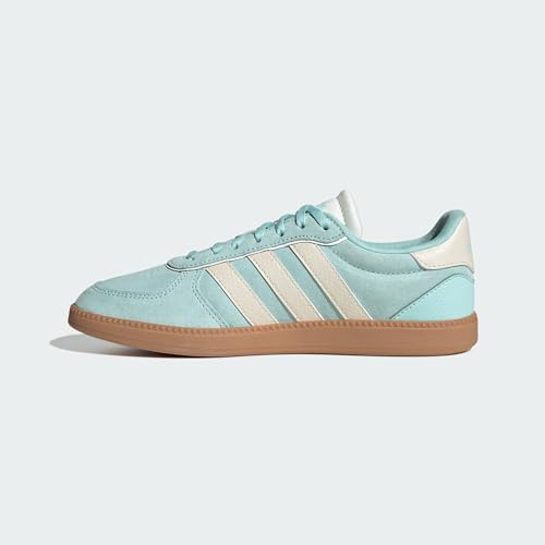 Image of adidas Women's Breaknet Sleek Shoes, Semi Flash Aqua Wonder White Core White, 10