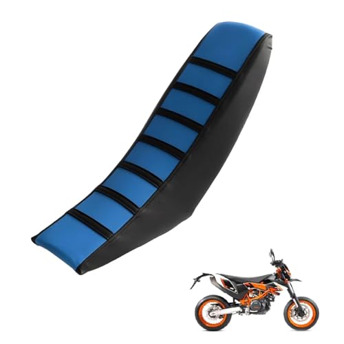 generisch sitzbankbezug Motorrad kompatibel mit KTM 690 SMC-R 2016-2017,Sonnenschutz und Anti-Rutsch,Motorradzubehörsitzbankbezug Motorrad (Black Blue)